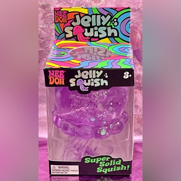 Schylling Other - Nee Doh PURPLE Jelly Squish Glitter Super Solid Squish.
